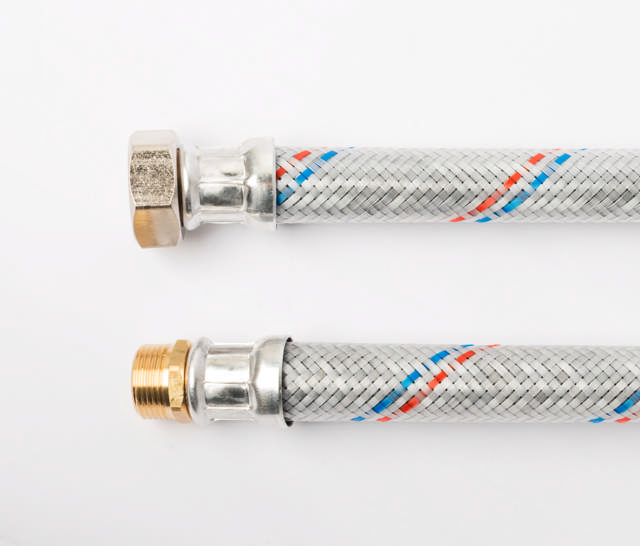 EPDM flexibele slang DN20 3/4''M x 4/4''F aluminium huls