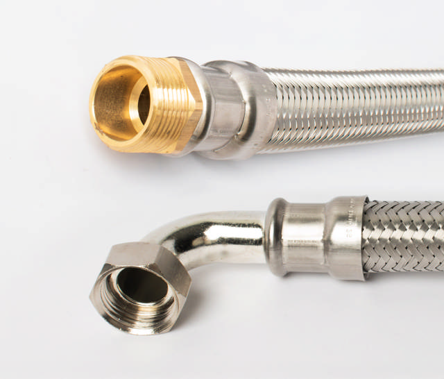 EPDM flexibele slang DN20 3/4''M x 3/4''F met bocht